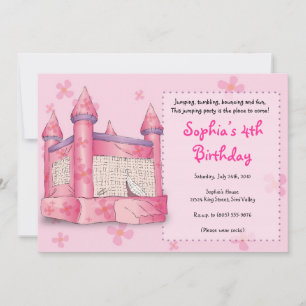 Bouncy Fun - for Girls! Invitation