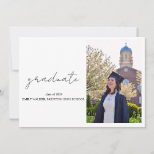 Bouncy Script Graduation  Invitation