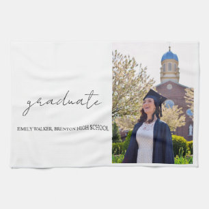 Bouncy Script Graduation Kitchen Towel