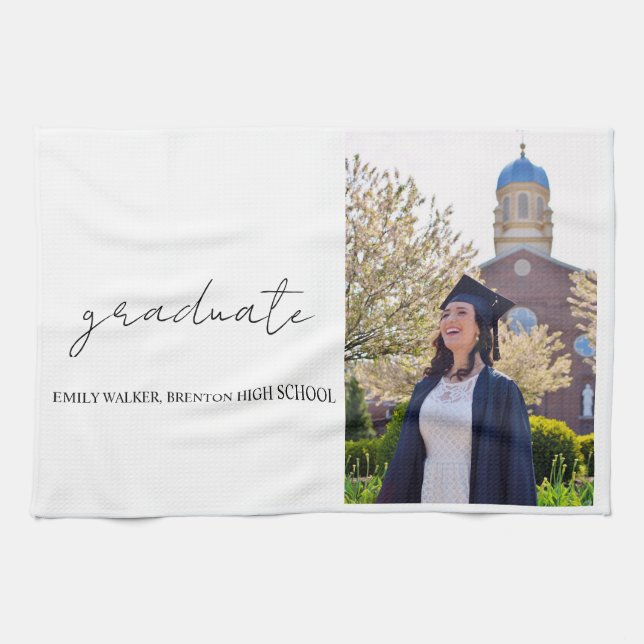 Bouncy Script Graduation  Kitchen Towel (Horizontal)