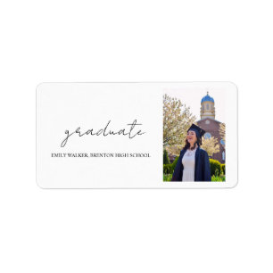 Bouncy Script Graduation Label