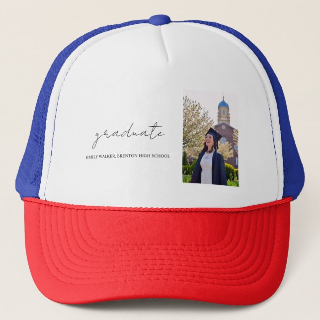 Bouncy Script Graduation  Trucker Hat (Front)