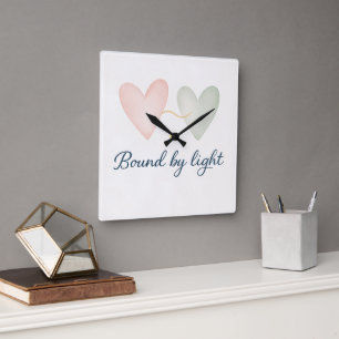 Bound by Light Square Wall Clock