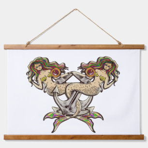 Bound Mermaids - Nautical Design for Ocean Lovers Hanging Tapestry