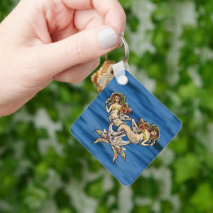 Bound Mermaids - Nautical Design for Ocean Lovers Keychain