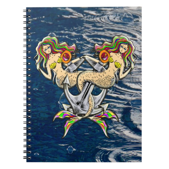Bound Mermaids - Nautical Design for Ocean Lovers Notebook (Front)