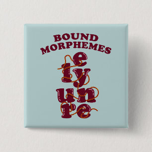 Bound Morphemes Phonics Teaching English 2 Inch Square Button