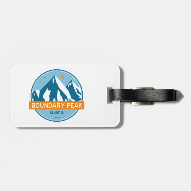 Boundary Peak Nevada Stars Moon Luggage Tag (Back Horizontal)