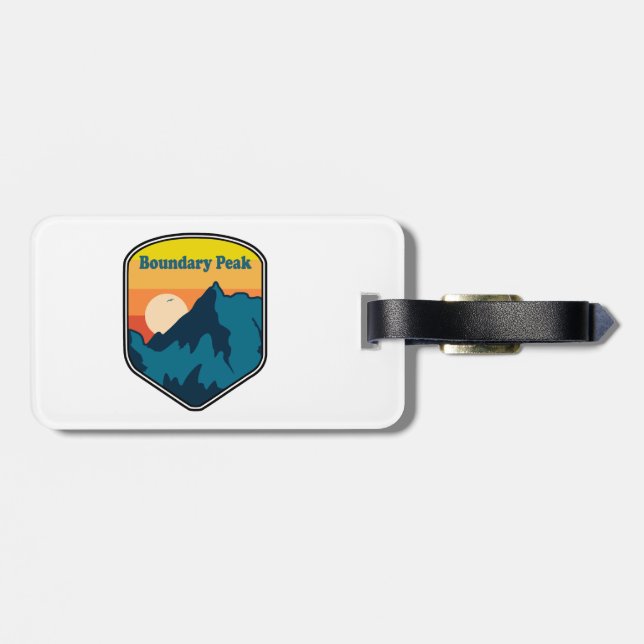 Boundary Peak Nevada Sunrise Luggage Tag (Back Horizontal)