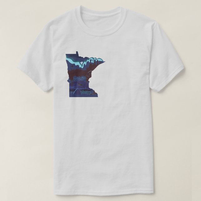 Boundary Waters Canoe Loon Campsite T-Shirt (Design Front)