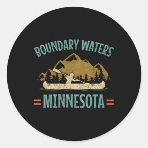 Boundary Waters Canoe Minnesota Classic Round Sticker