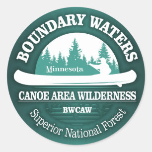 Boundary Waters Canoe Trail Wilderness Classic Round Sticker