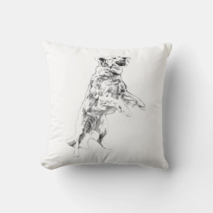 Bounding Through Fall Skies Throw Pillow
