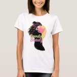 Boundless Beauty Women’s Graphic T-Shirt<br><div class="desc">Celebrate confidence and elegance with this stylish “Boundless Beauty” design featuring a graceful female silhouette with flowing pink-highlighted hair and soft retro-inspired colours. Perfect for women who love fashionable, empowering, and artistic graphic tees with a modern feminine touch.</div>