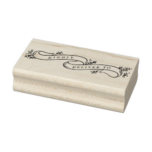 Bountiful Branches Christmas Ribbon Deliver To Rubber Stamp