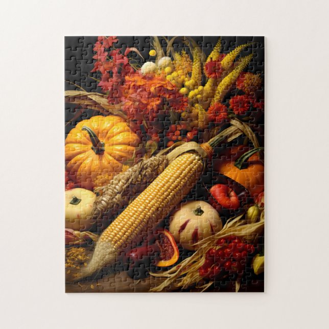 Bountiful Fall Harvest Puzzle (Vertical)