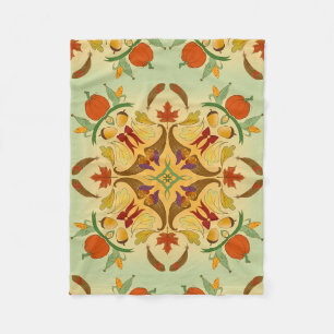 Bountiful Harvest Radial Art Fleece Blanket
