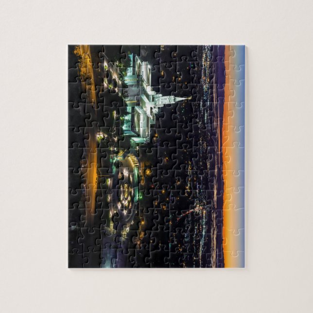 Bountiful Lds Mormon Temple Sunset Jigsaw Puzzle (Vertical)