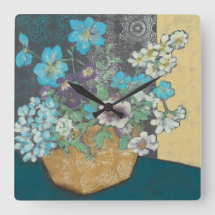 Bountiful Spring I Square Wall Clock