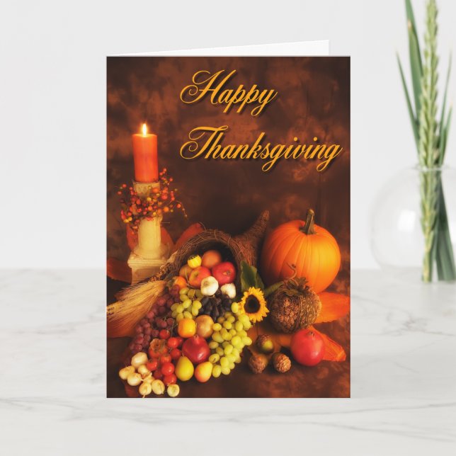 Bountiful Thanksgiving Holiday Card (Front)