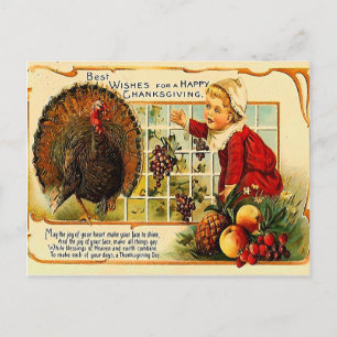 Bountiful Thanksgiving Holiday Postcard