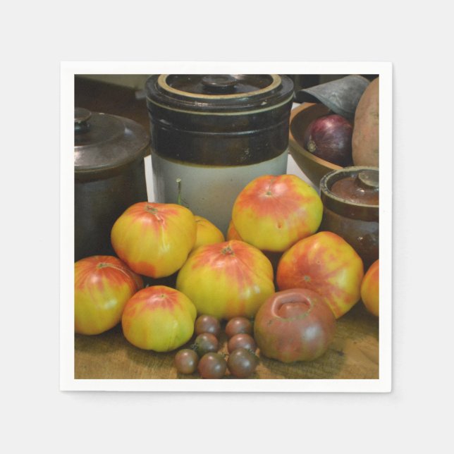 Bountiful Tomato Harvest Napkin (Front)
