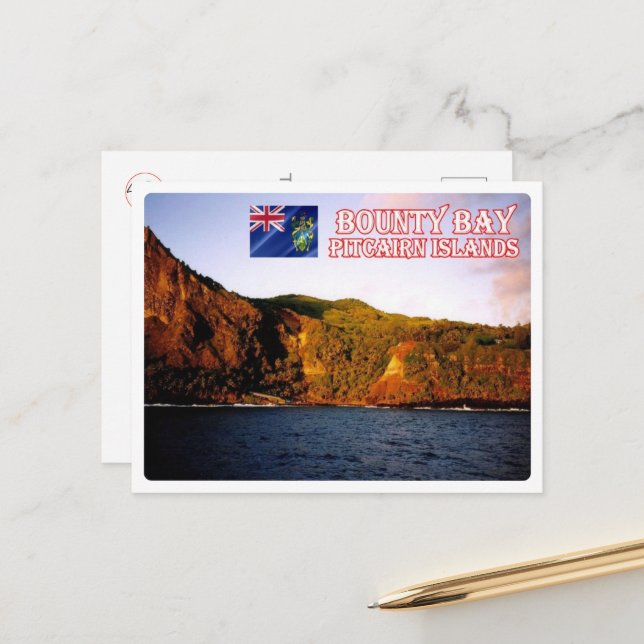 Bounty Bay - Pitcairn Islands - Postcard (Front/Back In Situ)