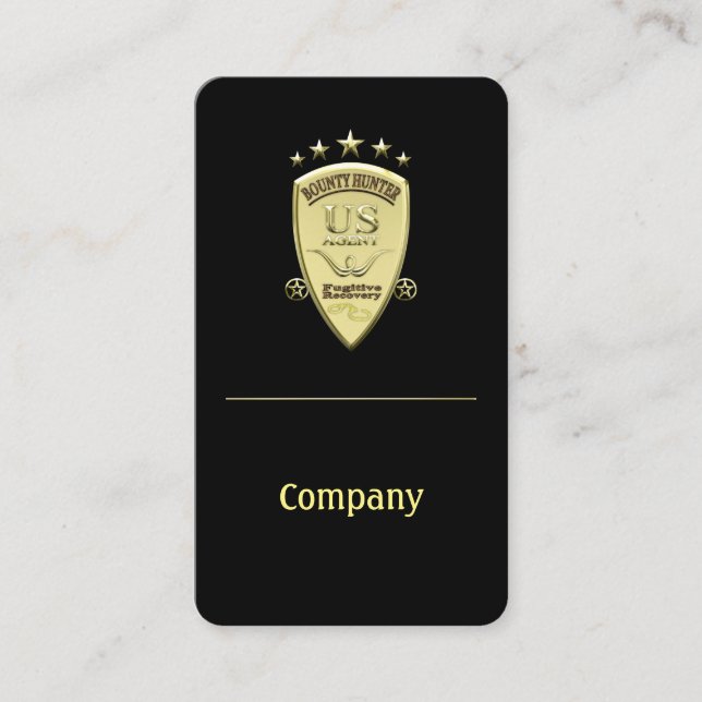 Bounty Hunter Agent Business Card (Front)