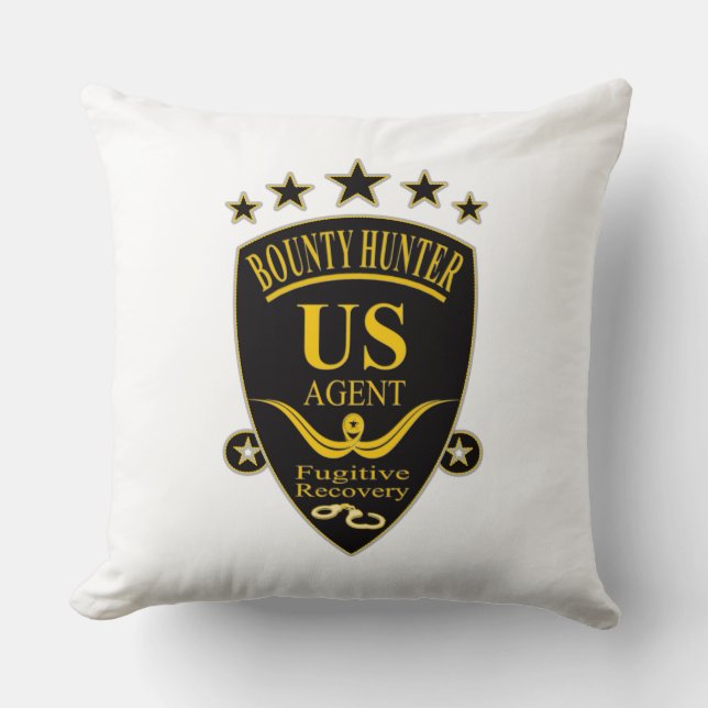 Bounty Hunter Agent Pillow (Front)