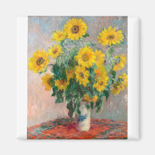 Bouqet of Sunflowers by Claude Monet Magnet