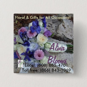 Bouquet 2 Inch Square Button