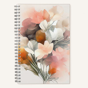Bouquet Autumn Season Nature Watercolor Art Painti Notebook