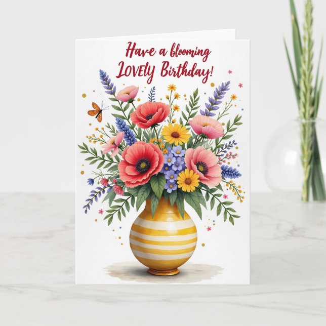 Bouquet Birthday Card (Front)