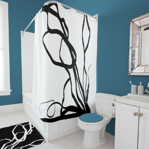 Bouquet Blanc: Abstract White & Black