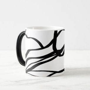 Bouquet Blanc: Abstract White & Black Magic Mug
