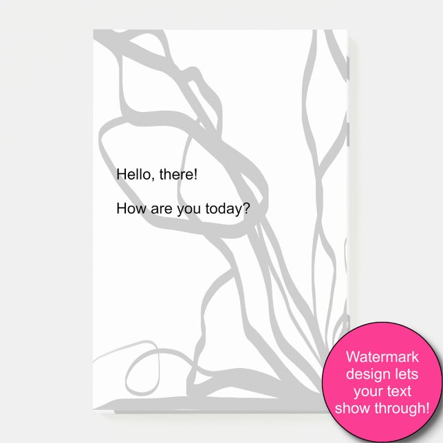 Bouquet Blanc: Abstract White & Black Post-it Notes (Creator Uploaded)