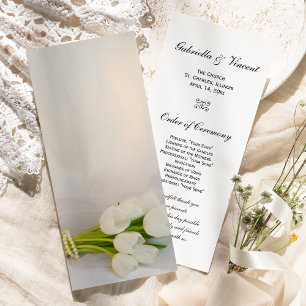 Bouquet blanc Tulip Programme de mariage de printe
