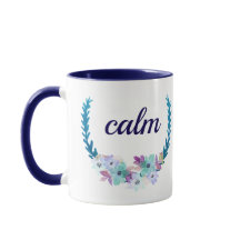 Bouquet Bleu Café Calme Mug du matin
