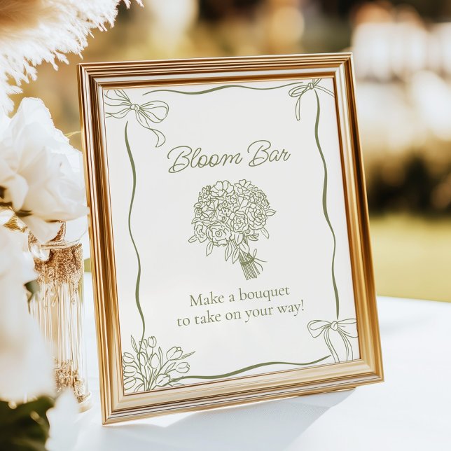 Bouquet Bloom Bar Bridal Shower Sign (Creator Uploaded)