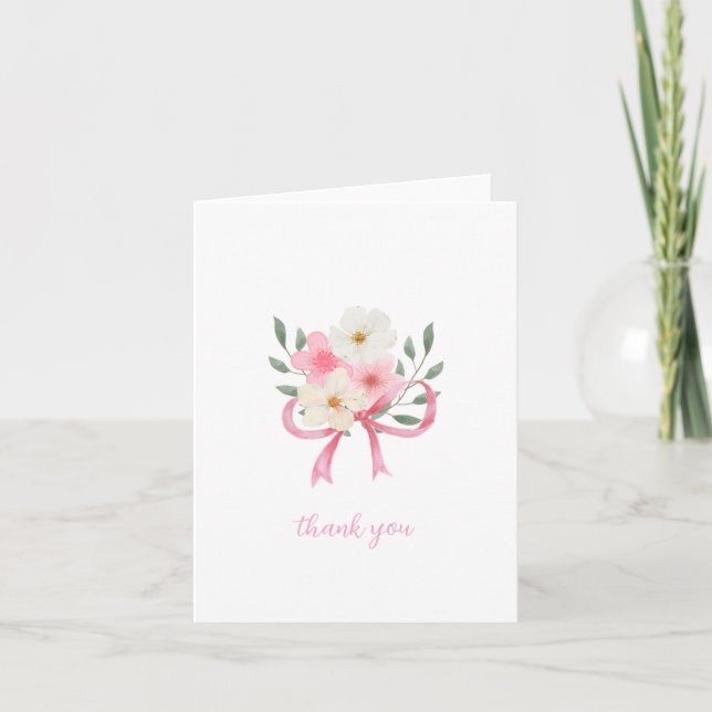Bouquet Bow Baby Shower Invitation (Front)