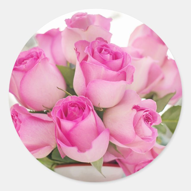 Bouquet  classic round sticker (Front)