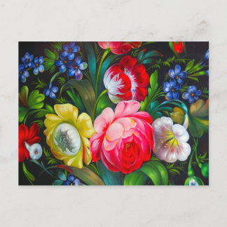 bouquet coloré Carte postale