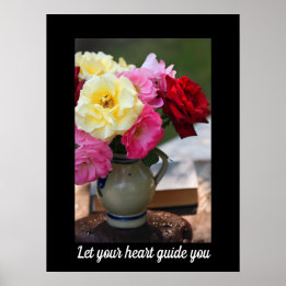 Bouquet Colourful Roses Poster