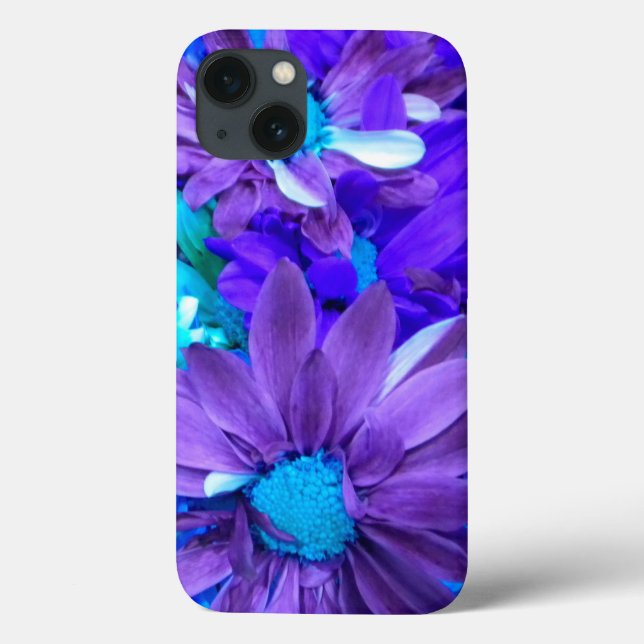 Bouquet coque ipad pourpre N Turquoise (Verso)