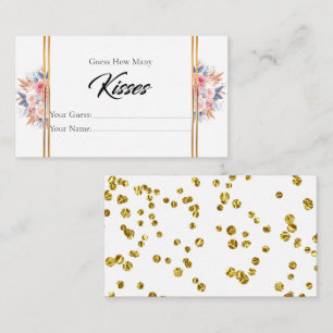 Bouquet Cute How Many Kisses Bridal Enclosure Card