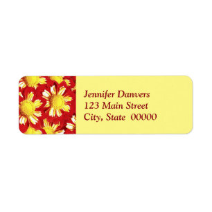 Bouquet Dahlia - rouge et blanc avec jaune