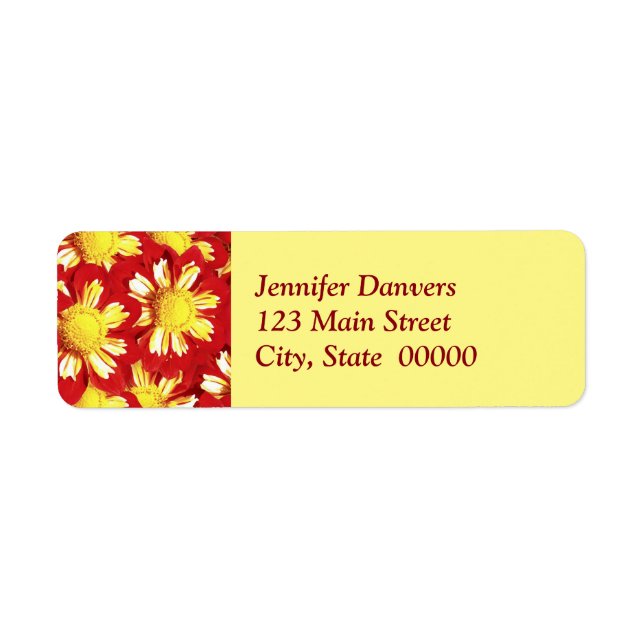 Bouquet Dahlia - rouge et blanc avec jaune (Devant)