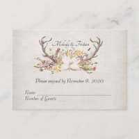 Bouquet d'automne RSVP avec bois de cerf