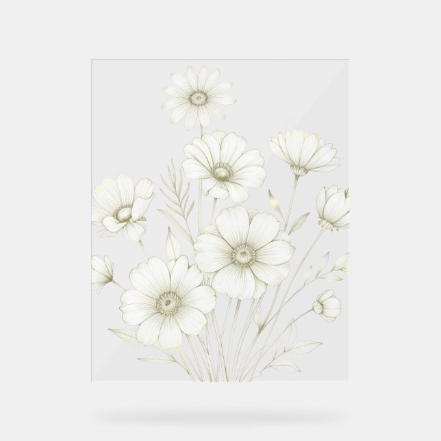Bouquet de Cosmos Délicat Ligne d'Art Élégance (Recto)