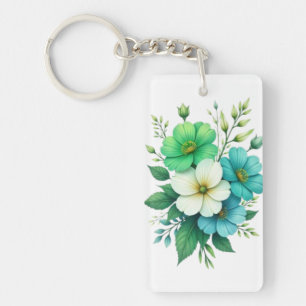 Bouquet de fleurs blanches bleues-57453